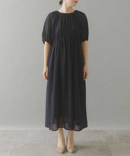 45Rハケ目カットワークの ギャザードレス✨数回着用の美品✨ 45Rハケ目カットワークの ギャザードレス✨数回着用の美品✨ - メルカリ