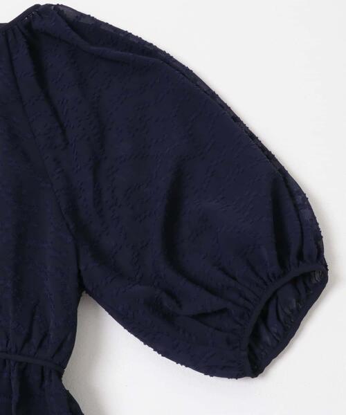 URBAN RESEARCH ROSSO WOMEN（アーバンリサーチ　ロッソ）の「ジャガードギャザーパフドレス（ワンピース・レディース・ライトブルー/ネイビー・FREE）」の21枚目の写真