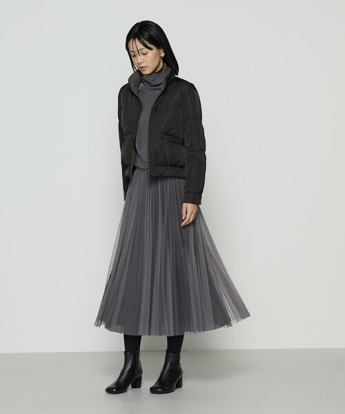 COMME CA（コムサ）の「ソフトチュール×ウーリー分繊トリコット広巾 スカート（スカート・レディース・ブルー系その他/ミント/チャコール/キャメル・9号/7号/11号）」の10枚目の写真