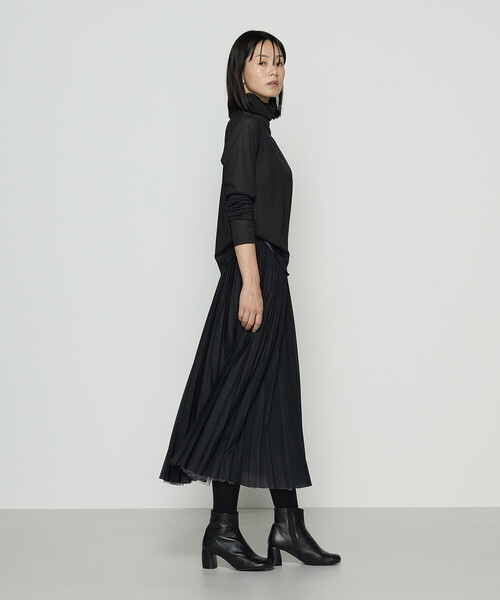 COMME CA（コムサ）の「ソフトチュール×ウーリー分繊トリコット広巾 スカート（スカート・レディース・ブルー系その他/ミント/チャコール/キャメル・9号/7号/11号）」の13枚目の写真