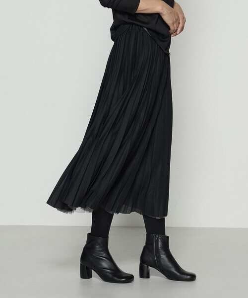 COMME CA（コムサ）の「ソフトチュール×ウーリー分繊トリコット広巾 スカート（スカート・レディース・ブルー系その他/ミント/チャコール/キャメル・9号/7号/11号）」の16枚目の写真