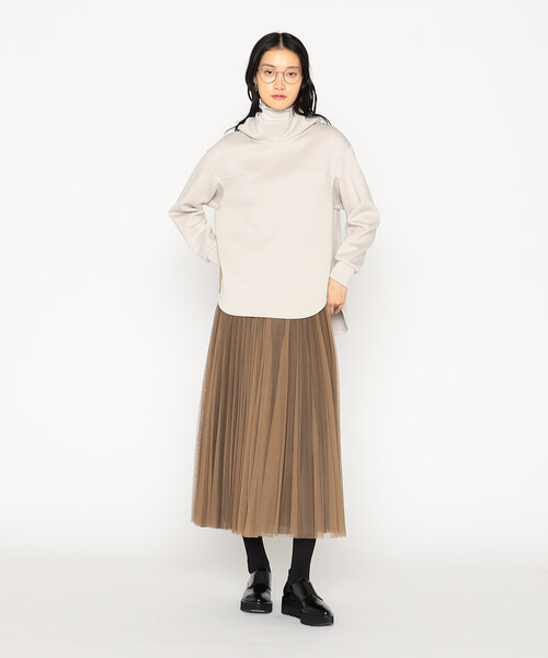 COMME CA（コムサ）の「ソフトチュール×ウーリー分繊トリコット広巾 スカート（スカート・レディース・ブルー系その他/ミント/チャコール/キャメル・9号/7号/11号）」の22枚目の写真