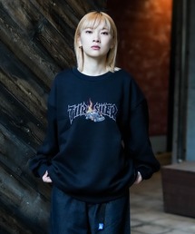 【THRASHER /スラッシャー】裏起毛 プリントトレーナ- クルーネック ヘビースウェット