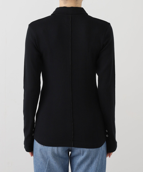 OUTDOOR PRODUCTS（アウトドアプロダクツ）の「miller prib cardigan（Tシャツ/カットソー・レディース・ブラック/チャコールグレー・FREE）」の9枚目の写真
