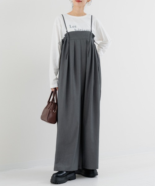 半額以下　新品未使用　キレイめサロペット サロペット オーバーオール レディース 40代 コーデ 新作 キレイ