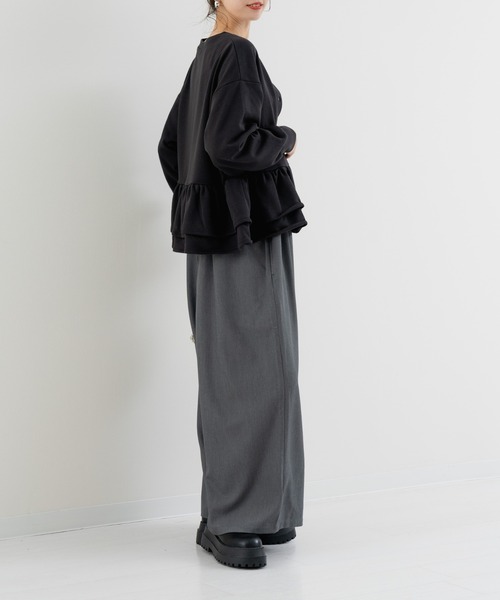 refinedworks（リファインドワークス）の「【refinedworks】綺麗見えする！サイロペットパンツ（サロペット/オーバーオール・レディース・ブラック/チャコールグレー・FREE）」の19枚目の写真