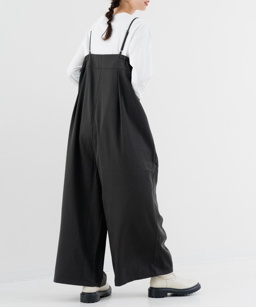 refinedworks（リファインドワークス）の「【refinedworks】綺麗見えする！サイロペットパンツ（サロペット/オーバーオール・レディース・ブラック/チャコールグレー・FREE）」の17枚目の写真