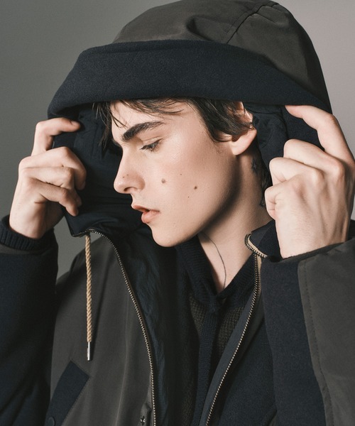 ARMANI EXCHANGE(アルマーニエクスチェンジ)の「【A|X アルマーニ エクスチェンジ】バイカラー フーデッドコート(モッズコート・メンズ・ブラウン・MEDIUM/SMALL/X-SMALL/LARGE/X-LARGE)」の6枚目の写真