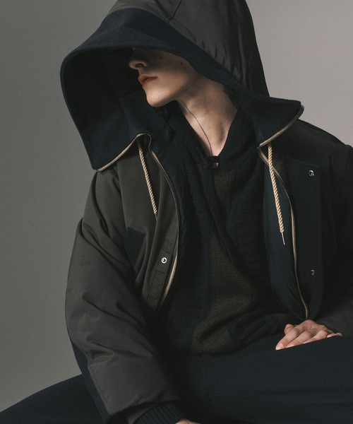 ARMANI EXCHANGE(アルマーニエクスチェンジ)の「【A|X アルマーニ エクスチェンジ】バイカラー フーデッドコート(モッズコート・メンズ・ブラウン・MEDIUM/SMALL/X-SMALL/LARGE/X-LARGE)」の7枚目の写真
