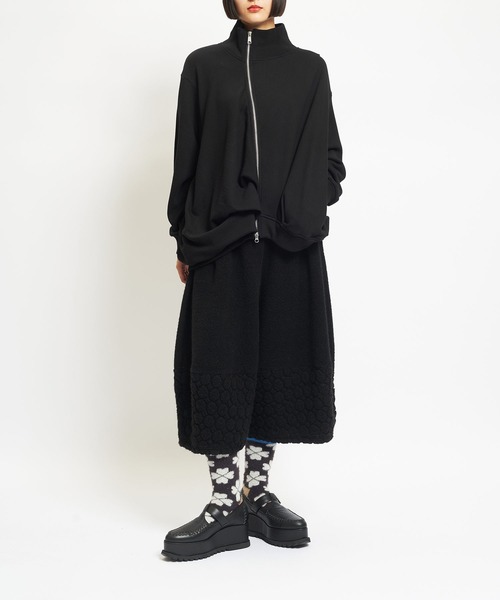 gomme（ゴム）の「30/10裏毛　ドレープジャケット（その他アウター・レディース・ブラック・MEDIUM）」の2枚目の写真