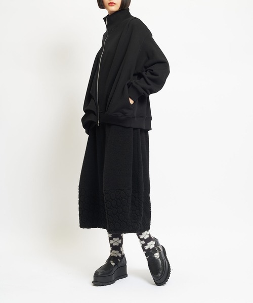 gomme（ゴム）の「30/10裏毛　ドレープジャケット（その他アウター・レディース・ブラック・MEDIUM）」の3枚目の写真