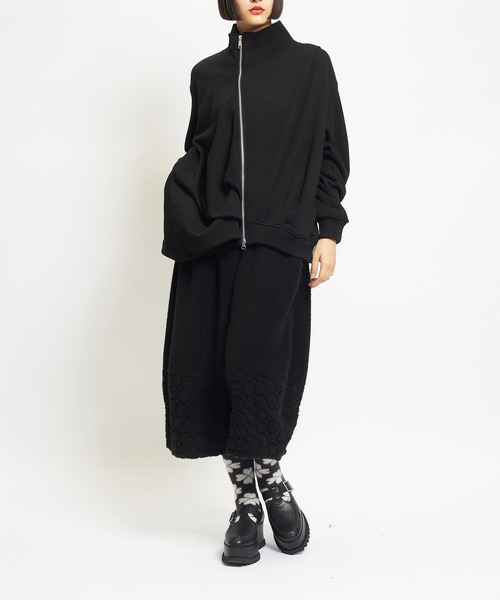 gomme（ゴム）の「30/10裏毛　ドレープジャケット（その他アウター・レディース・ブラック・MEDIUM）」の6枚目の写真