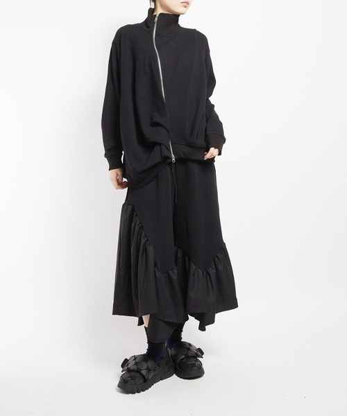 gomme（ゴム）の「30/10裏毛　ドレープジャケット（その他アウター・レディース・ブラック・MEDIUM）」の22枚目の写真