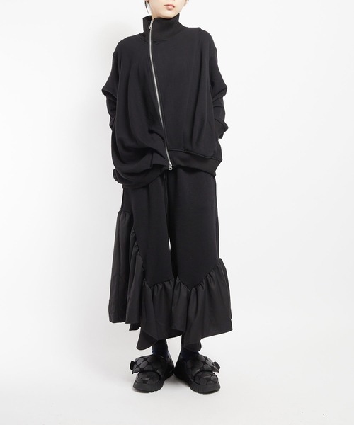 gomme（ゴム）の「30/10裏毛　ドレープジャケット（その他アウター・レディース・ブラック・MEDIUM）」の21枚目の写真
