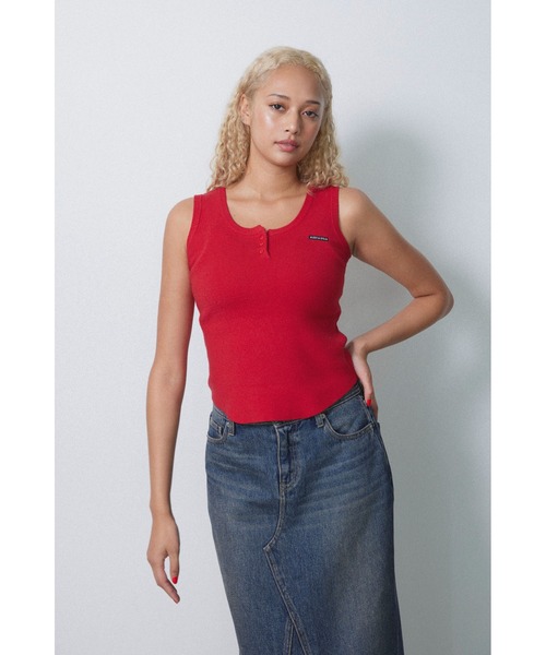 セール】Box Logo Knit Tank Top /ロゴニットタンクトップ（タンク