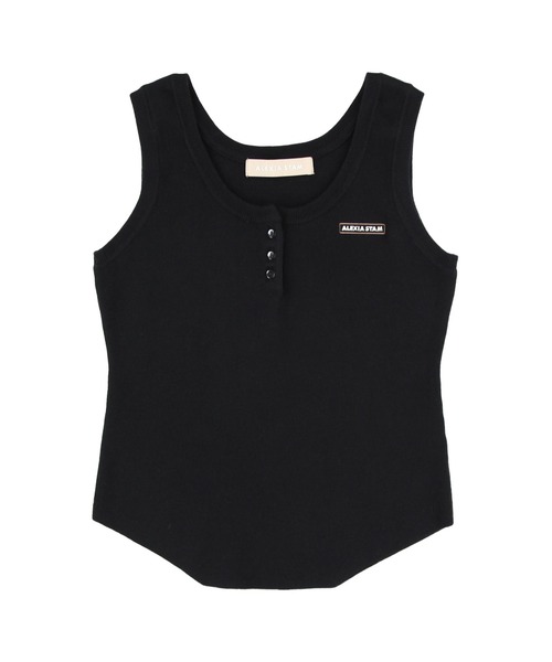 ALEXIA STAM（アリシアスタン）の「Box Logo Knit Tank Top /ロゴニットタンクトップ（タンクトップ・レディース・レッド/ブラック/アイボリー・M/S）」の10枚目の写真