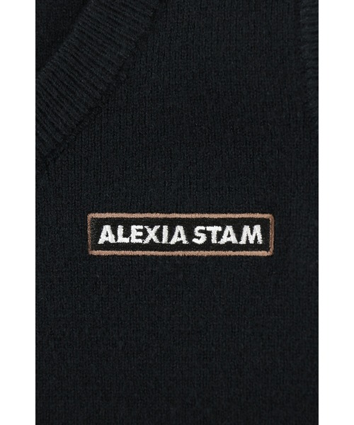 ALEXIA STAM（アリシアスタン）の「Box Logo Knit Tank Top /ロゴニットタンクトップ（タンクトップ・レディース・レッド/ブラック/アイボリー・M/S）」の12枚目の写真