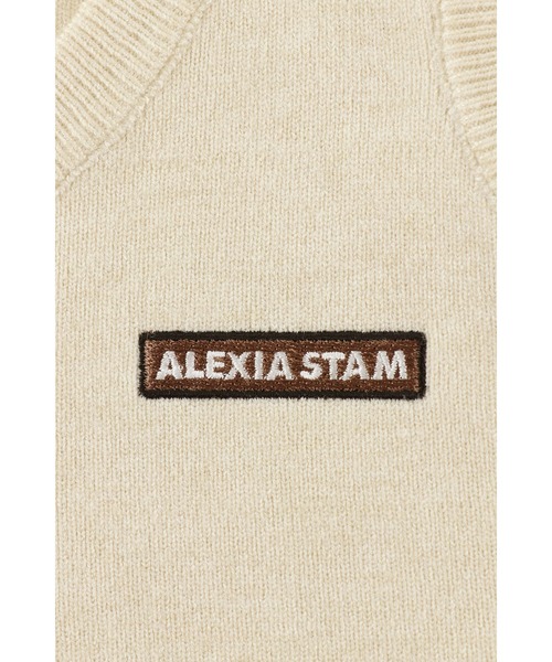 ALEXIA STAM（アリシアスタン）の「Box Logo Knit Tank Top /ロゴニットタンクトップ（タンクトップ・レディース・レッド/ブラック/アイボリー・M/S）」の8枚目の写真