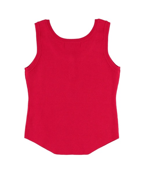 ALEXIA STAM（アリシアスタン）の「Box Logo Knit Tank Top /ロゴニットタンクトップ（タンクトップ・レディース・レッド/ブラック/アイボリー・M/S）」の5枚目の写真
