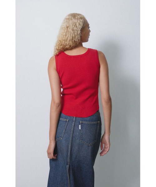 ALEXIA STAM（アリシアスタン）の「Box Logo Knit Tank Top /ロゴニットタンクトップ（タンクトップ・レディース・レッド/ブラック/アイボリー・M/S）」の17枚目の写真