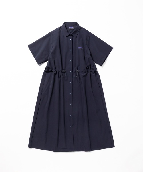 THOUSAND MILE（サウザンドマイル）の「[L's]SHORT SLEEVE SNAP OP NY/PU/ショートスリーブスナップワンピース（ワンピース・レディース・カーキ/ブラック/チャコールグレー/レンガ/ネイビー/オリーブ・FREE）」の6枚目の写真