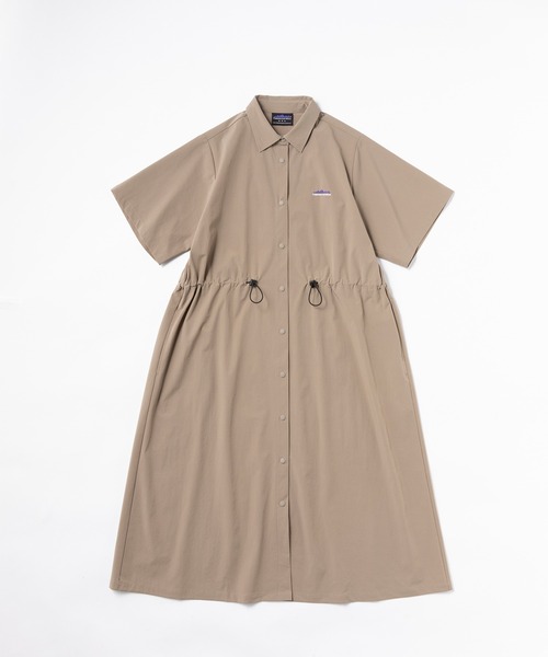 THOUSAND MILE（サウザンドマイル）の「[L's]SHORT SLEEVE SNAP OP NY/PU/ショートスリーブスナップワンピース（ワンピース・レディース・カーキ/ブラック/チャコールグレー/レンガ/ネイビー/オリーブ・FREE）」の5枚目の写真