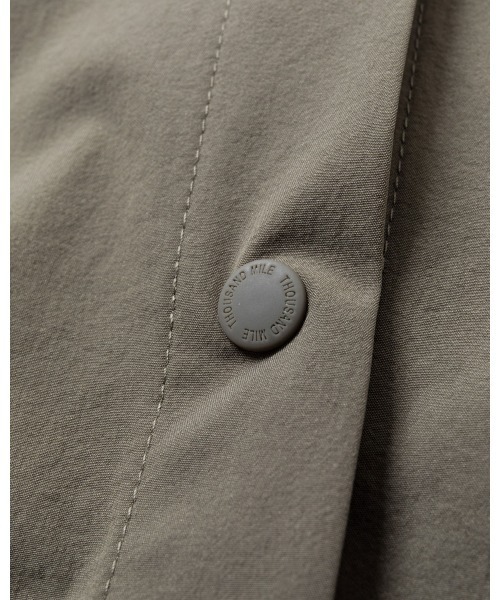 THOUSAND MILE（サウザンドマイル）の「[L's]SHORT SLEEVE SNAP OP NY/PU/ショートスリーブスナップワンピース（ワンピース・レディース・カーキ/ブラック/チャコールグレー/レンガ/ネイビー/オリーブ・FREE）」の8枚目の写真