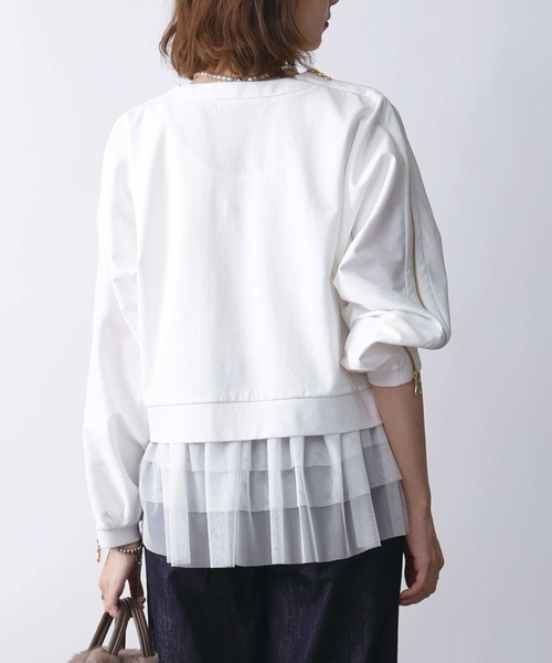 PICCIN(ピッチン)の「ファスナースリーブプルオーバー(Tシャツ/カットソー・レディース・ホワイト系その他/オフホワイト/ブラック・M)」の10枚目の写真