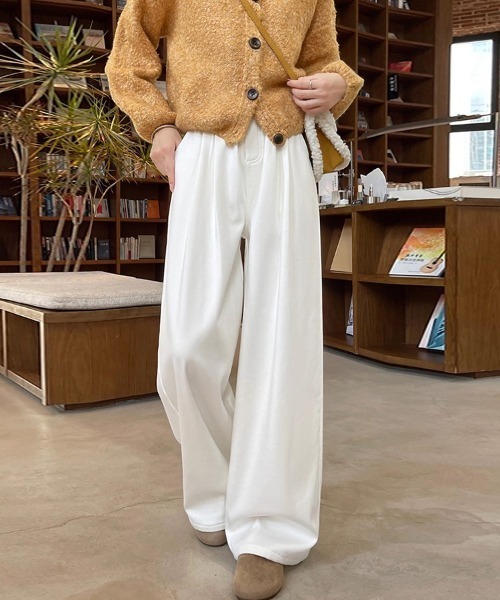 ONEP STAR(ワンピスター)の「裏起毛あったかワイドパンツ(その他パンツ・レディース・オフホワイト/ブラック/ライトブルー/ネイビー・MEDIUM/X-LARGE/LARGE/SMALL)」の16枚目の写真