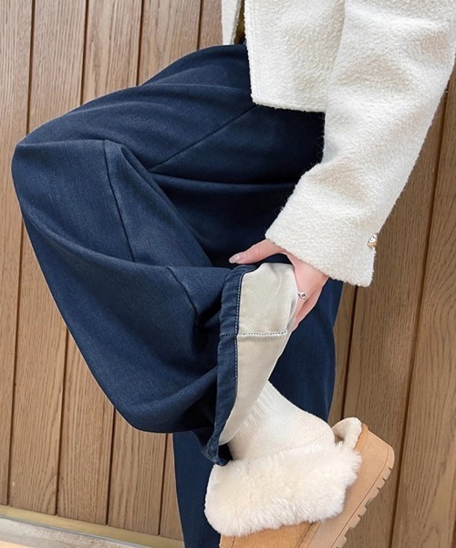 ONEP STAR(ワンピスター)の「裏起毛あったかワイドパンツ(その他パンツ・レディース・オフホワイト/ブラック/ライトブルー/ネイビー・MEDIUM/X-LARGE/LARGE/SMALL)」の22枚目の写真