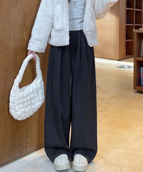 ONEP STAR(ワンピスター)の「裏起毛あったかワイドパンツ(その他パンツ・レディース・オフホワイト/ブラック/ライトブルー/ネイビー・MEDIUM/X-LARGE/LARGE/SMALL)」の21枚目の写真