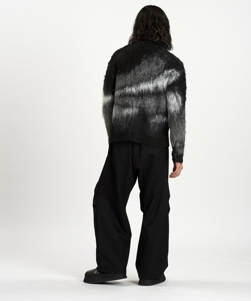 NO ID.(ノーアイディ)の「【NO ID.】Shaggy Jacquard Knit Blouson / シャギー ジャカード ニット ブルゾン(ブルゾン・メンズ・ブラック/グレー/ベージュ・ONE SIZE)」の10枚目の写真