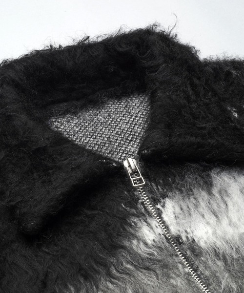 NO ID.(ノーアイディ)の「【NO ID.】Shaggy Jacquard Knit Blouson / シャギー ジャカード ニット ブルゾン(ブルゾン・メンズ・ブラック/グレー/ベージュ・ONE SIZE)」の14枚目の写真