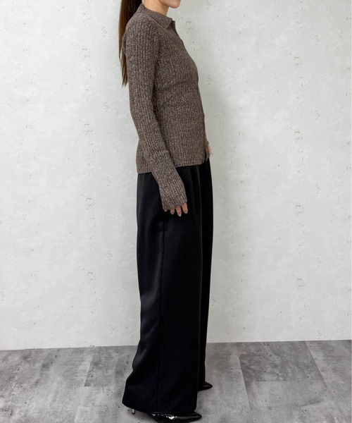 Per sist ence（パーシエンス）の「ホックデザインポロニットカーディガン（ニット/セーター・レディース・ブラウン/アイボリー/グレー/オフホワイト/チャコールグレー・ONE SIZE）」の14枚目の写真