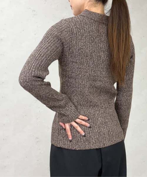 Per sist ence（パーシエンス）の「ホックデザインポロニットカーディガン（ニット/セーター・レディース・ブラウン/アイボリー/グレー/オフホワイト/チャコールグレー・ONE SIZE）」の21枚目の写真