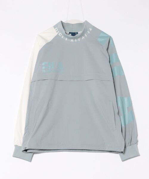 FILA GOLF(フィラゴルフ )の「FILA GOLF フィラゴルフ ゴルフウェア ワンポイント ロゴ ストレッチ 撥水 裏メッシュ 軽量 プルオーバー ブルゾン(ブルゾン・メンズ・ブラック/グレー/オフホワイト・M/L/LL/3L)」の6枚目の写真