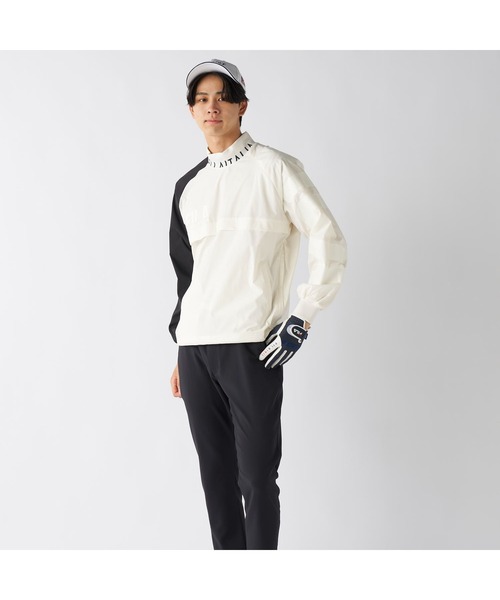 FILA GOLF(フィラゴルフ )の「FILA GOLF フィラゴルフ ゴルフウェア ワンポイント ロゴ ストレッチ 撥水 裏メッシュ 軽量 プルオーバー ブルゾン(ブルゾン・メンズ・ブラック/グレー/オフホワイト・M/L/LL/3L)」の16枚目の写真