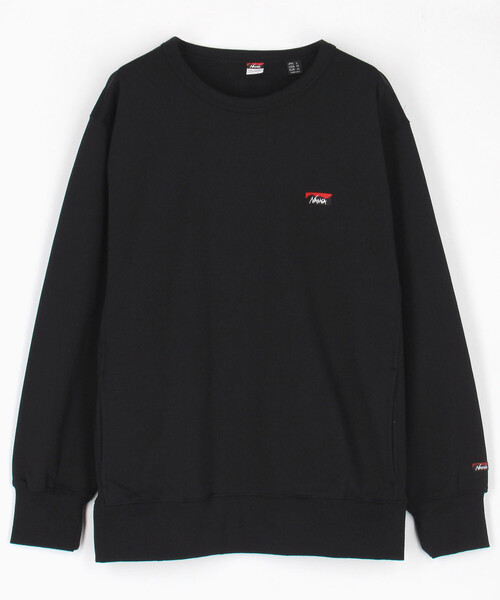 NANGA(ナンガ)の「NANGA/ナンガ E H MINI BOX LOGO EMBROIDERY SWT(スウェット・メンズ・ブラック/グレー/オフホワイト・MEDIUM/LARGE)」の1枚目の写真