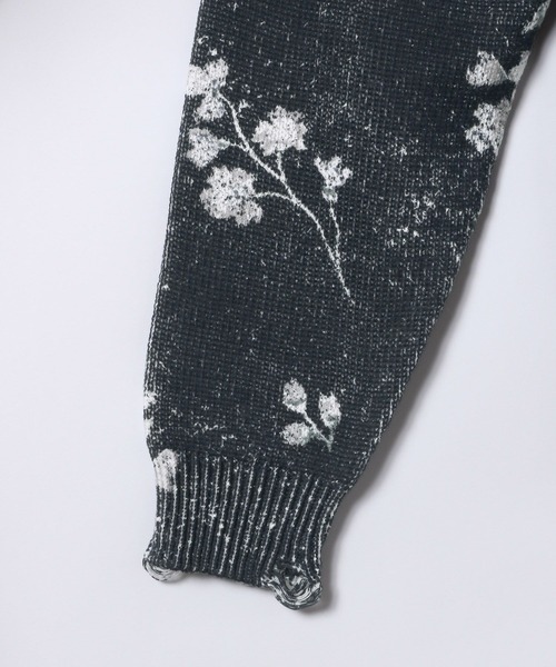 JEANASIS（ジーナシス）の「BlurフラワープリントVカーディガン/604991（カーディガン/ボレロ・レディース・ブラック系その他/ブルー系その他/ホワイト系その他・FREE）」の7枚目の写真