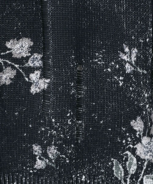 JEANASIS（ジーナシス）の「BlurフラワープリントVカーディガン/604991（カーディガン/ボレロ・レディース・ブラック系その他/ブルー系その他/ホワイト系その他・FREE）」の10枚目の写真