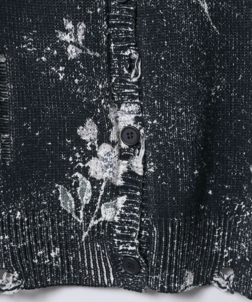 JEANASIS（ジーナシス）の「BlurフラワープリントVカーディガン/604991（カーディガン/ボレロ・レディース・ブラック系その他/ブルー系その他/ホワイト系その他・FREE）」の11枚目の写真