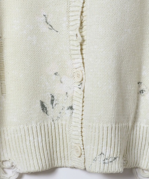 JEANASIS（ジーナシス）の「BlurフラワープリントVカーディガン/604991（カーディガン/ボレロ・レディース・ブラック系その他/ブルー系その他/ホワイト系その他・FREE）」の12枚目の写真