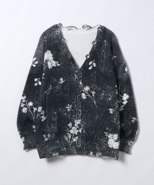 JEANASIS（ジーナシス）の「BlurフラワープリントVカーディガン/604991（カーディガン/ボレロ・レディース・ブラック系その他/ブルー系その他/ホワイト系その他・FREE）」の21枚目の写真