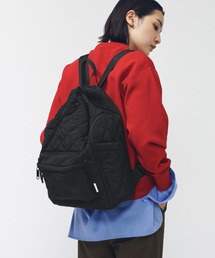 TIGORA（ティゴラ）の「ティゴラ TIGORA 大きくひらくリュックサック キルティング ブラック（バックパック/リュック）」