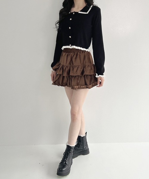 frunco（フランコ）の「【ZOZOTOWN限定】スエードミニティアードスカート（スカート・レディース・ブラック/ホワイト/ブラウン・MEDIUM）」の21枚目の写真