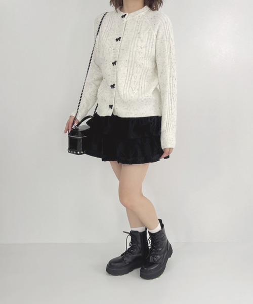 frunco（フランコ）の「【ZOZOTOWN限定】スエードミニティアードスカート（スカート・レディース・ブラック/ホワイト/ブラウン・MEDIUM）」の5枚目の写真