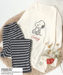 PEANUTS(ピーナッツ)のPEANUTS SNOOPY(ピーナッツ スヌーピー)キャラクタープリントスウェットトレーナー×イージーパンツ セットアップ/ルームウェア/パジャマ/上下2点セット(ルームウェア/パジャマ)