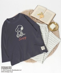 PEANUTS(ピーナッツ)のPEANUTS SNOOPY(ピーナッツ スヌーピー)キャラクタープリントスウェットトレーナー×イージーパンツ セットアップ/ルームウェア/パジャマ/上下2点セット(ルームウェア/パジャマ)