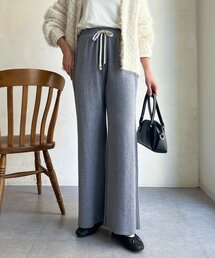 Chez toi | サイドリブセミフレアニットパンツ(その他パンツ)