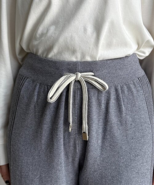 Chez toi（シェトワ）の「サイドリブセミフレアニットパンツ（その他パンツ・レディース・グレー/ブラック/ベージュ・FREE）」の19枚目の写真